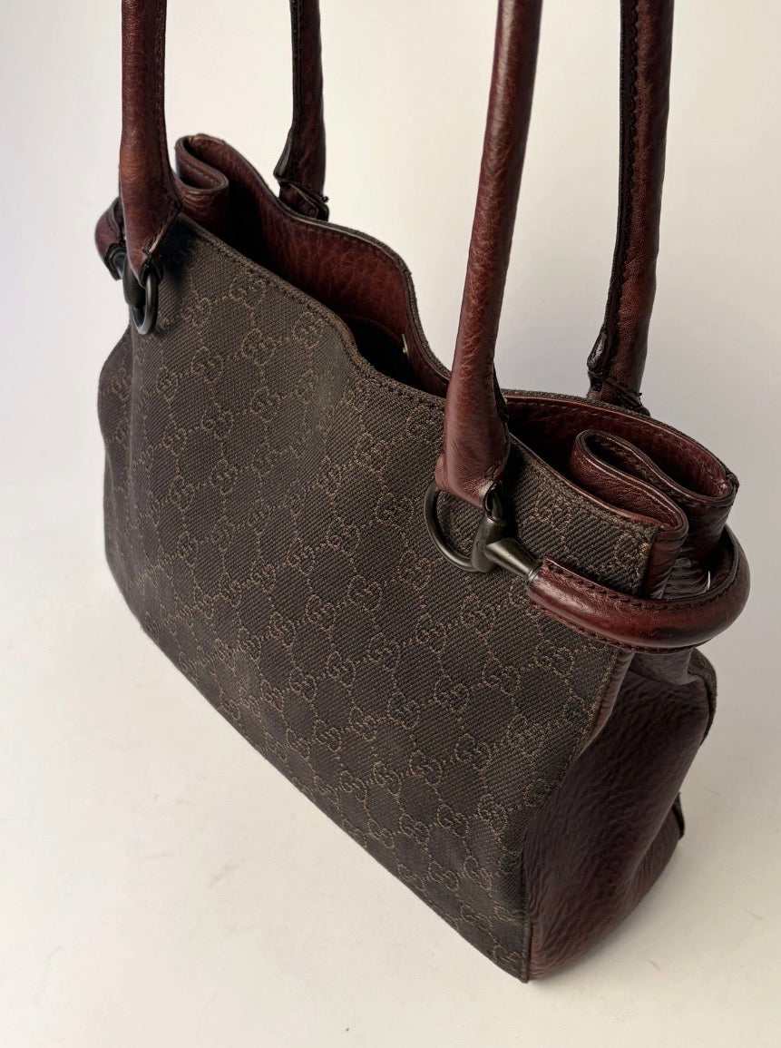 Gucci Horsebite Hobo Tote
