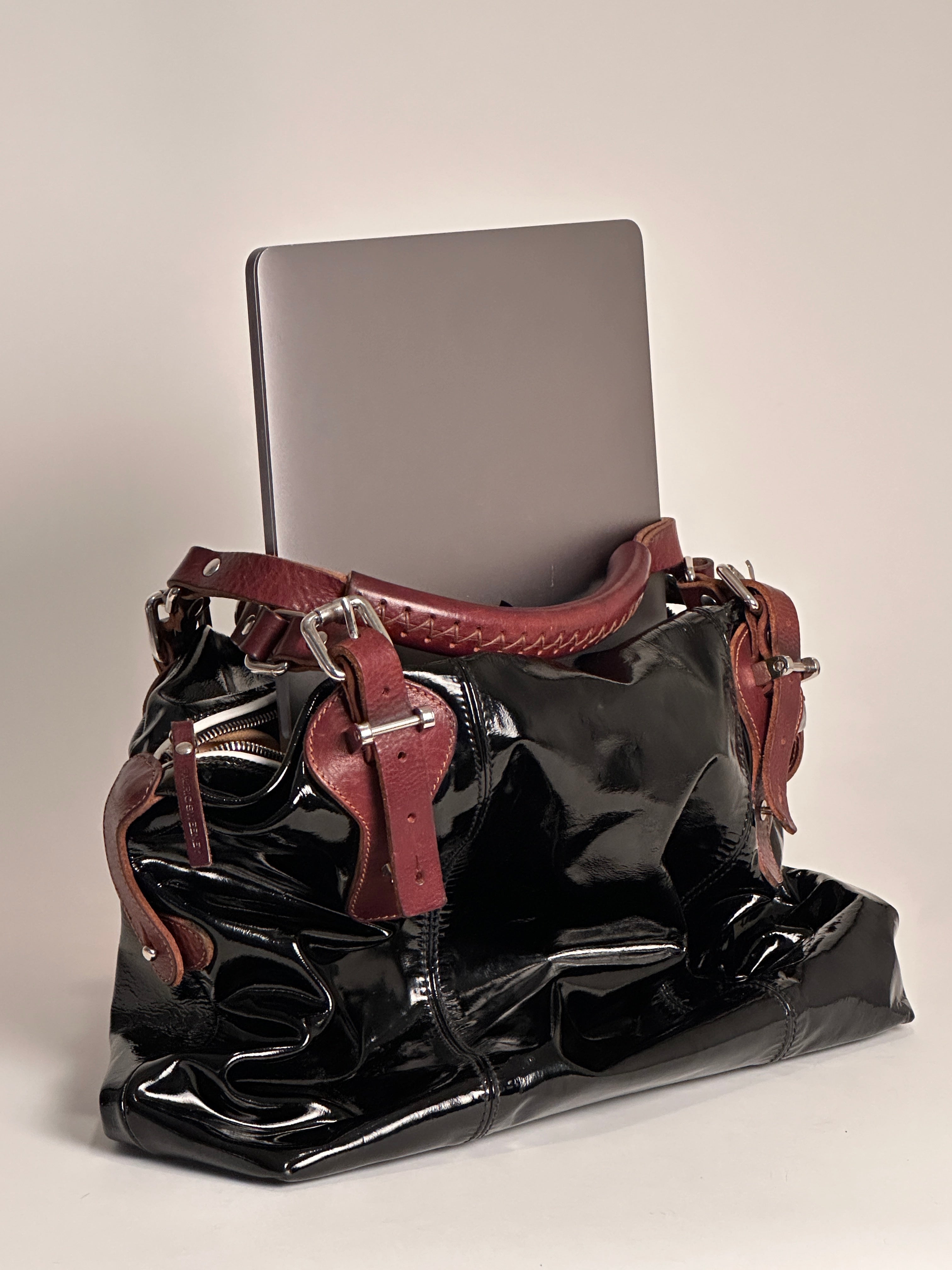 Pauric Sweeney Black Leather Handbag
