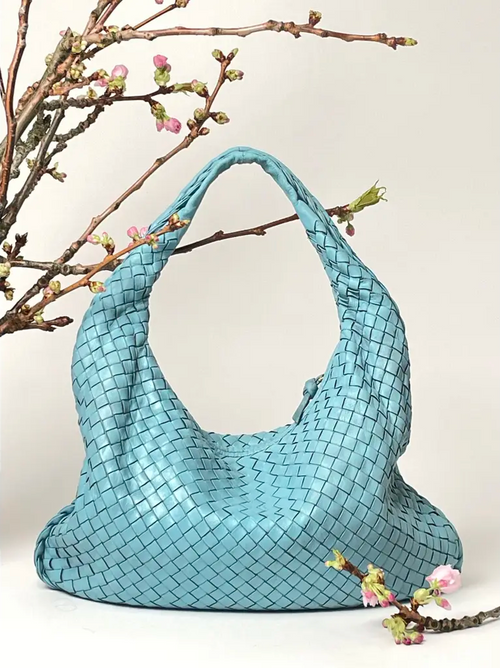Bottega Veneta Blue Medium Veneta