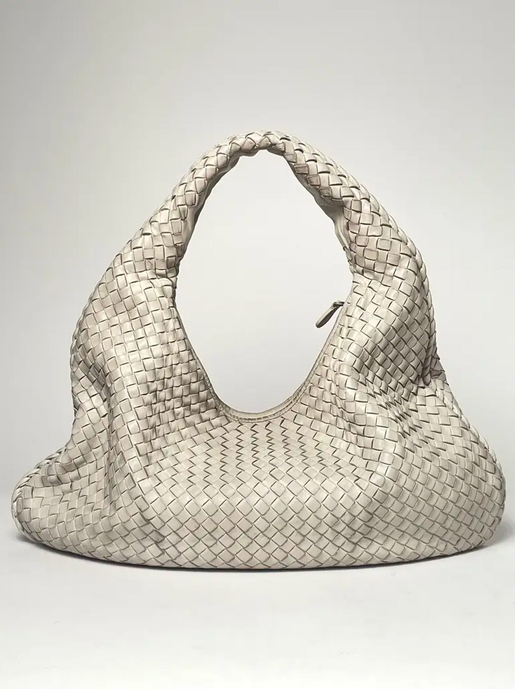 Bottega Veneta Large Beige White Veneta Hobo