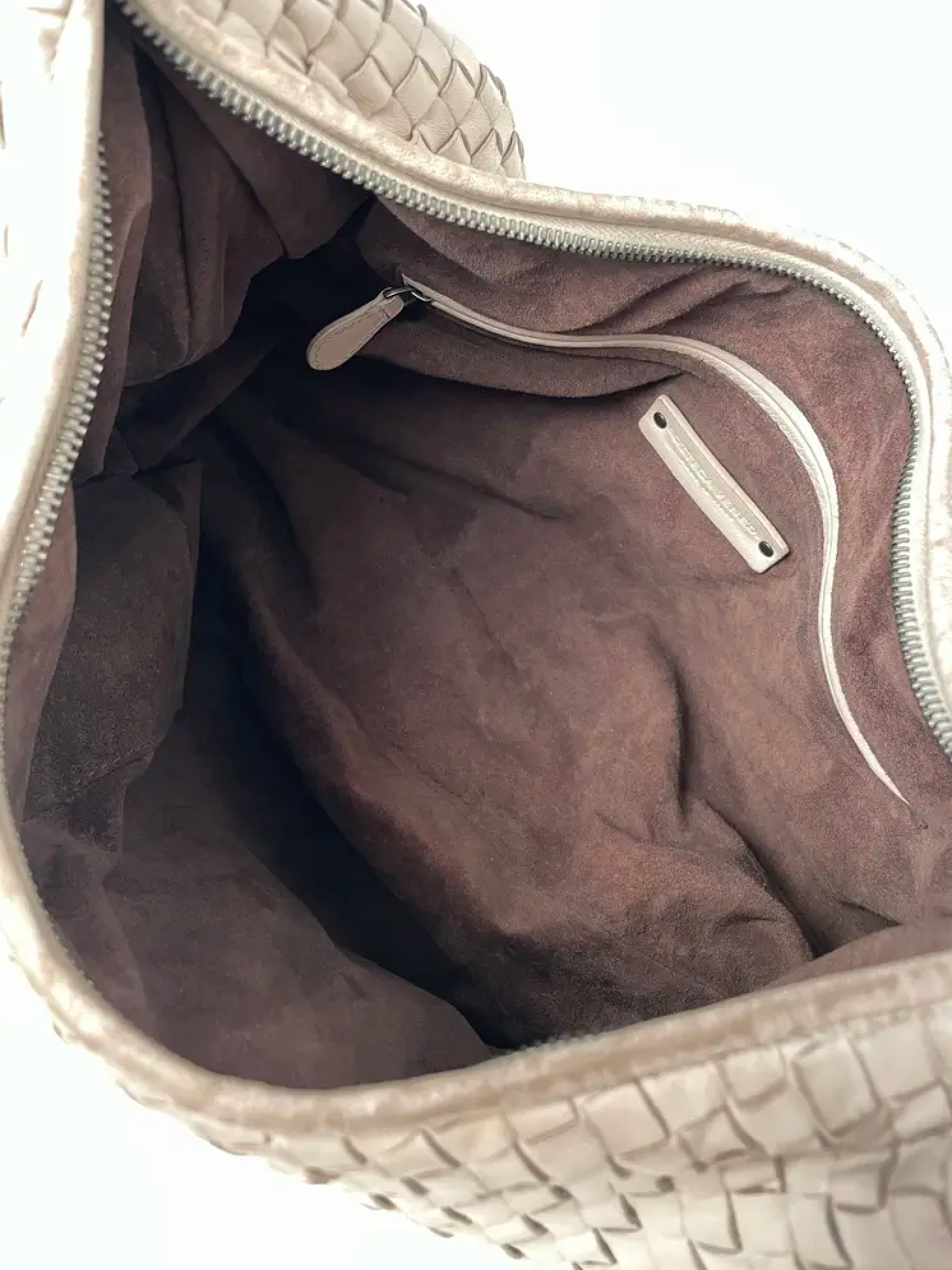 Bottega Veneta Large Beige White Veneta Hobo