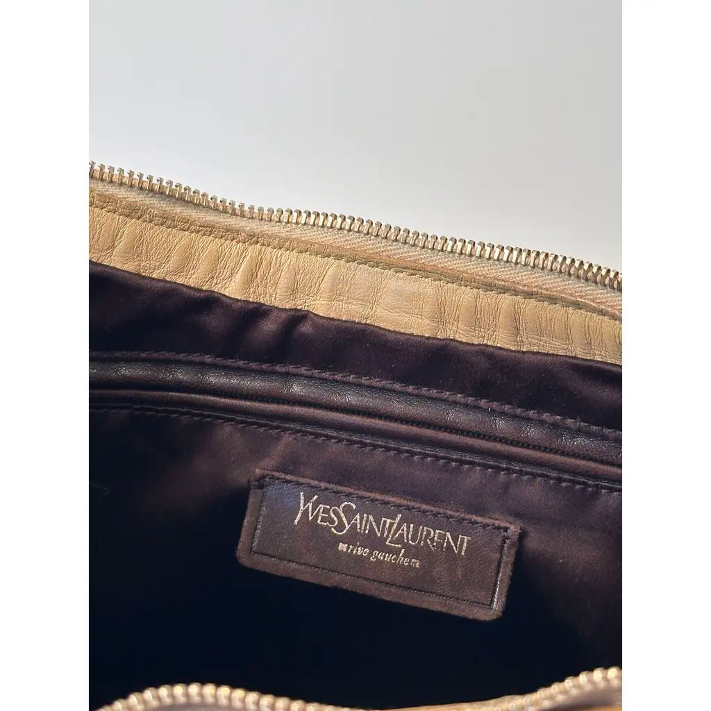 Yves Saint Laurent Mombasa Beige Leather Shoulderbag