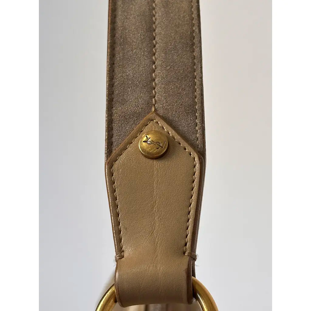 Yves Saint Laurent Mombasa Beige Leather Shoulderbag