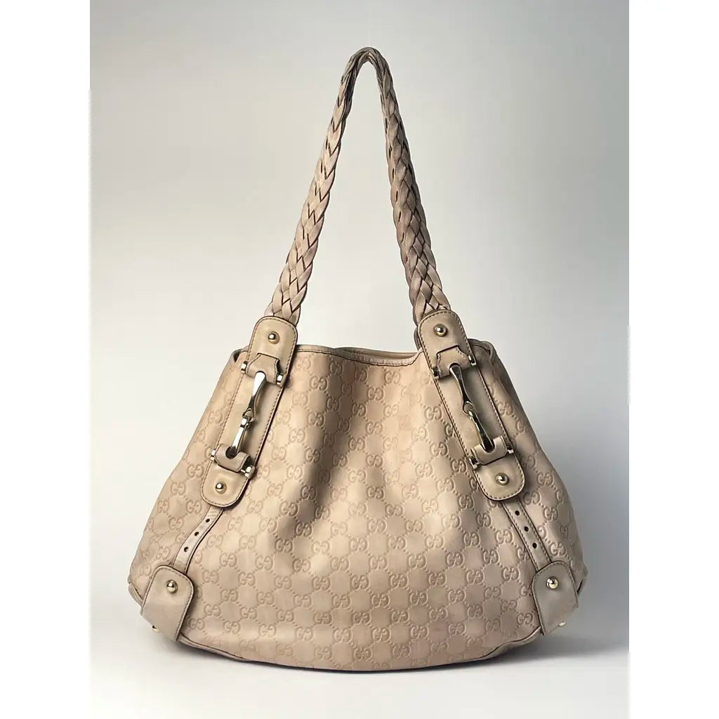 Gucci Pelham Hobo Beige Light Brown Leather Shoulderbag