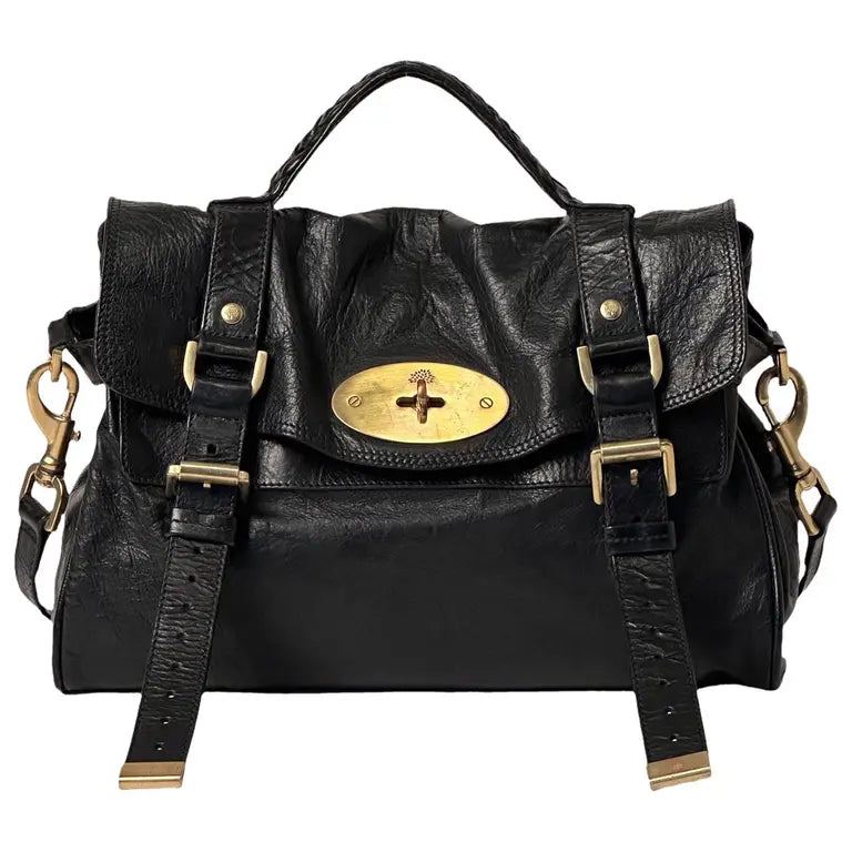 Mulberry Alexa Black Leather Handbag