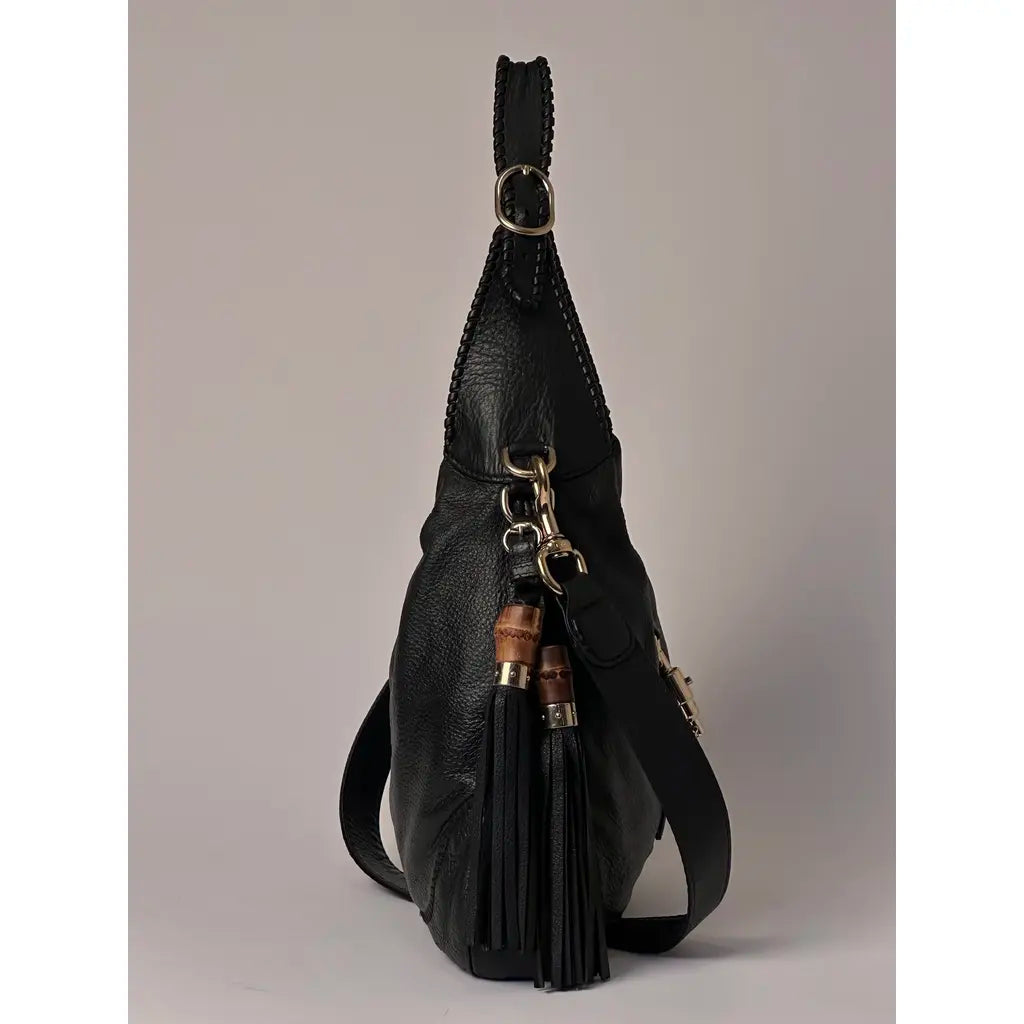 Gucci Medium Jackie 1961 Vintage Bamboo Black Leather Shoulderbag by Tom Ford
