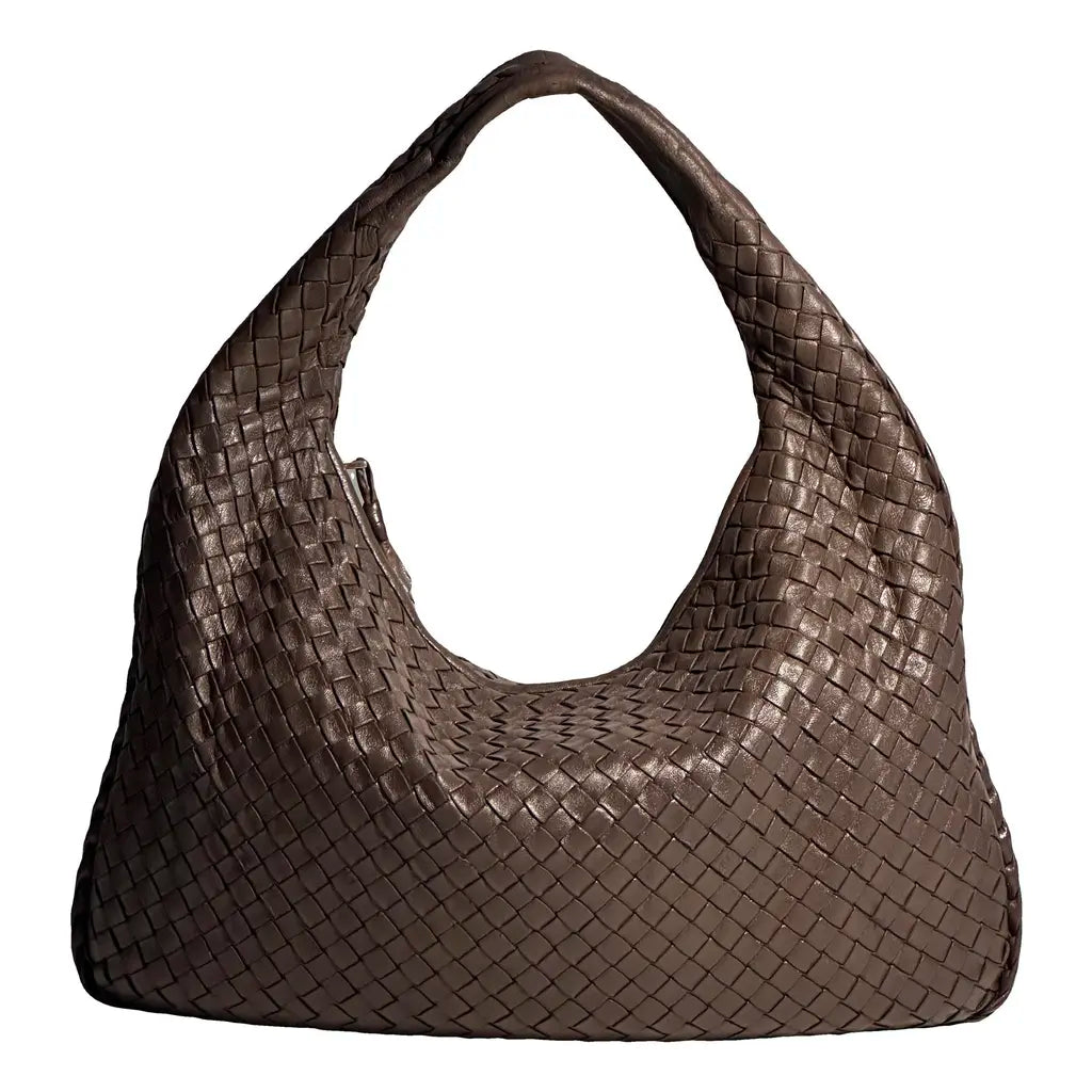 Bottega Veneta Medium Brown Veneta Leather Bag