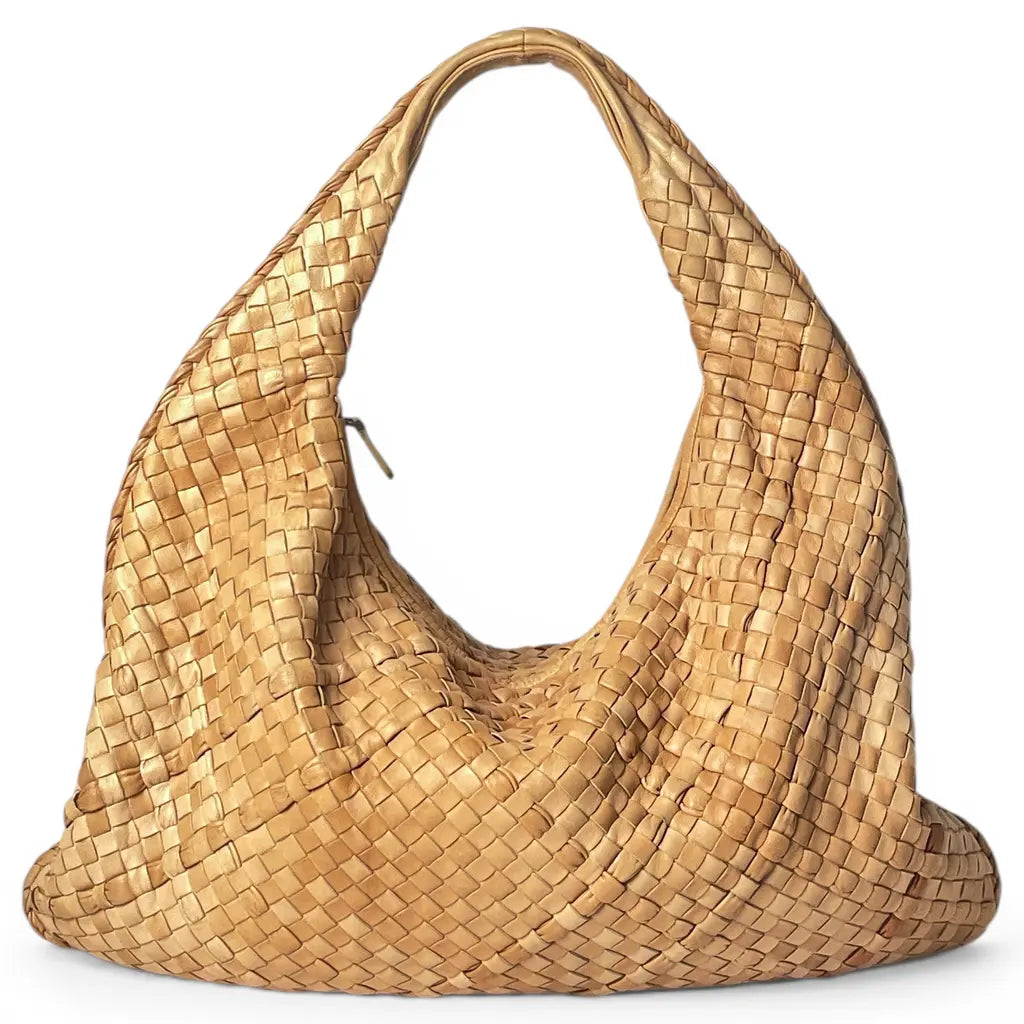 Bottega Veneta Large Veneta Bag Natural Brown Leather Shoulder Bag