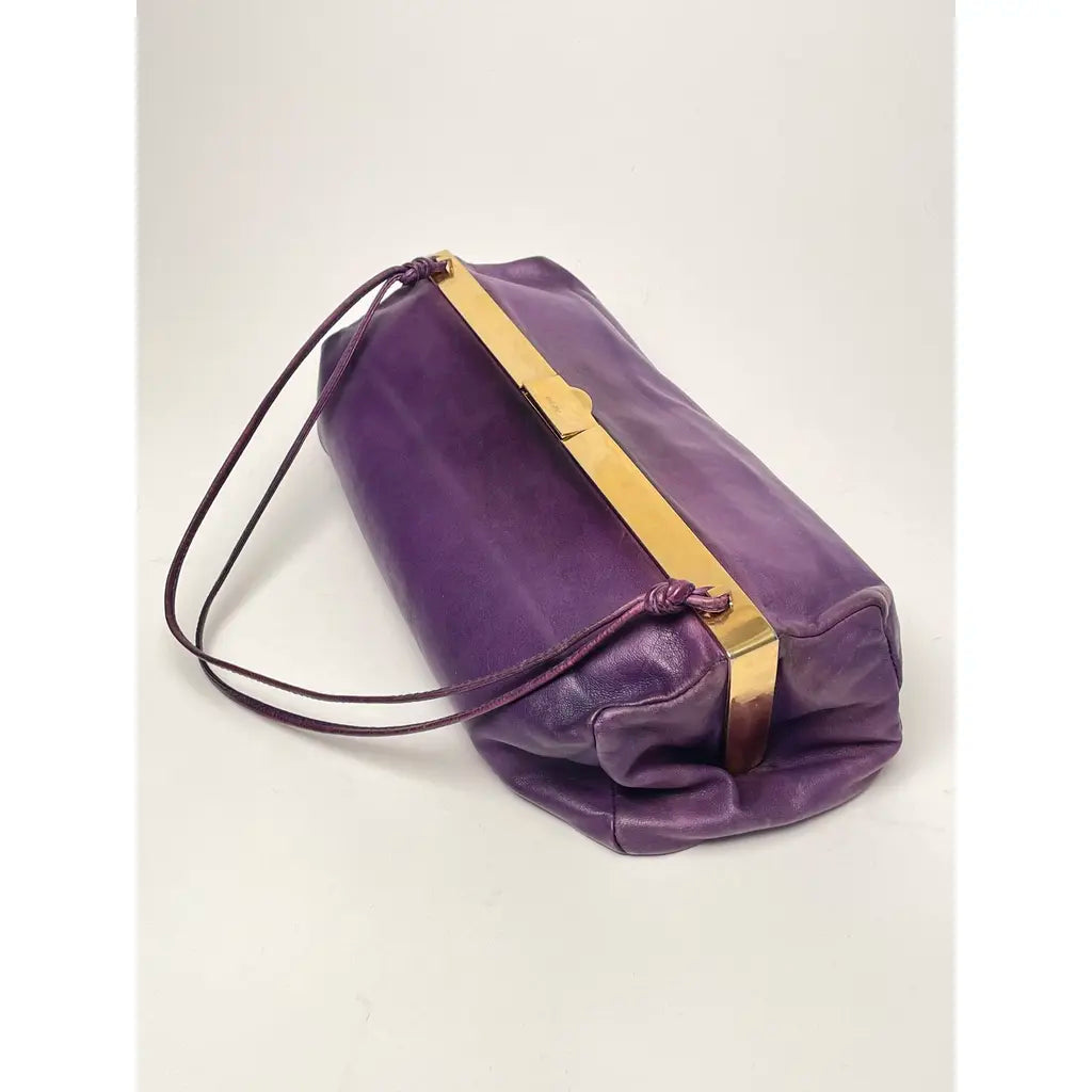 Miu Miu Arcadie Camera Purple Leather Shoulderbag